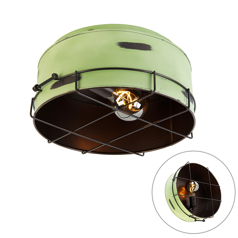 Priemyselné stropné svietidlo zelené 35 cm - Barril