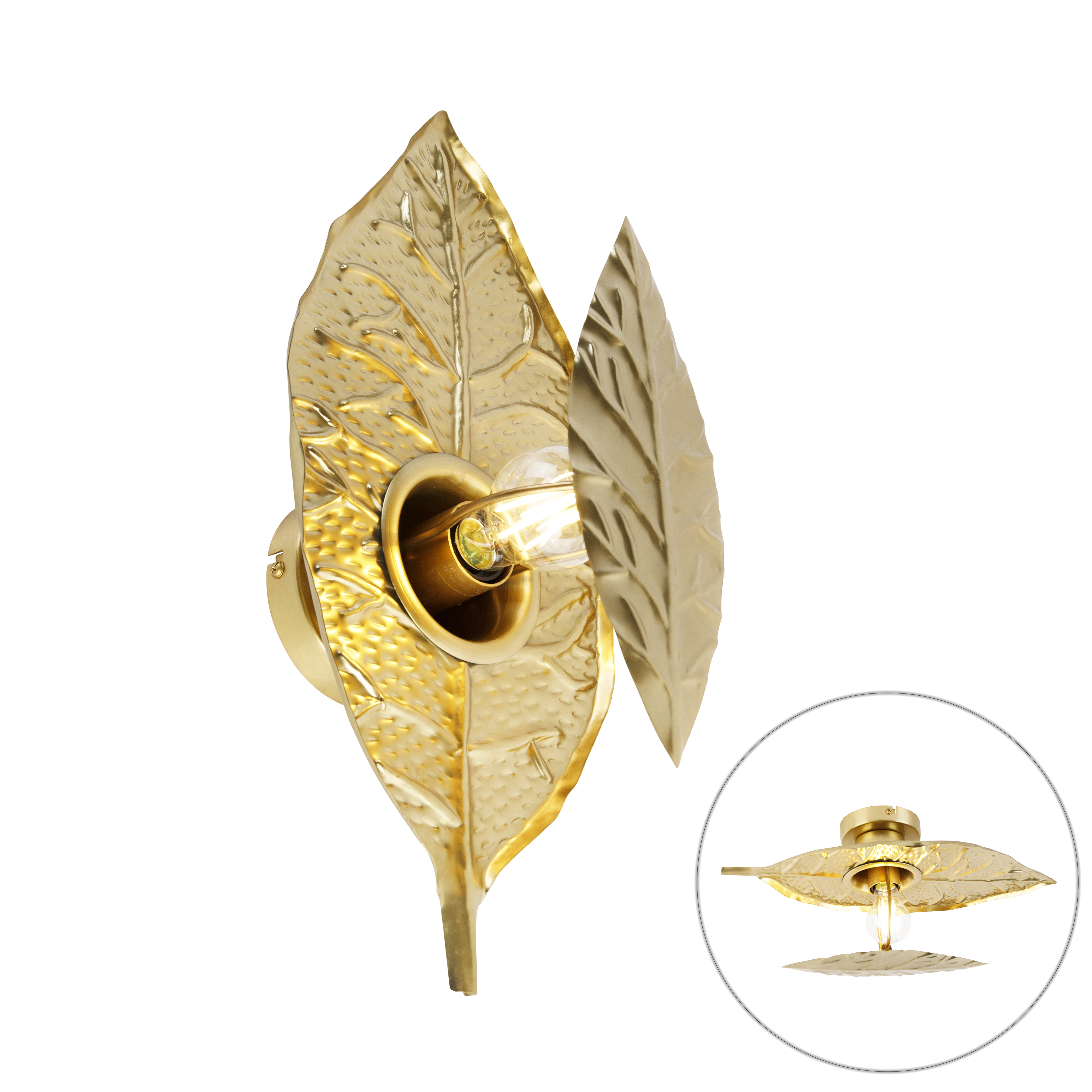 Design wall lamp antique gold - Nora