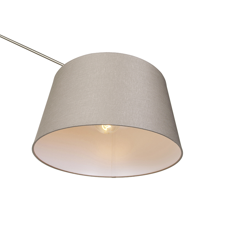 lampadaire moderne en acier avec abat-jour taupe 45 cm - editeur