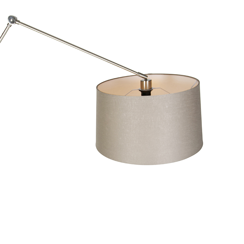 lampadaire moderne en acier avec abat-jour taupe 45 cm - editeur