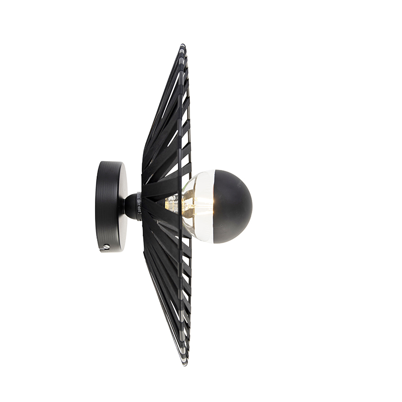 Lampada da parete rustica nera - LLeia