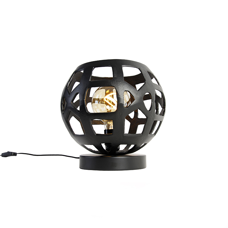 lampe de table industrielle noire - bobby