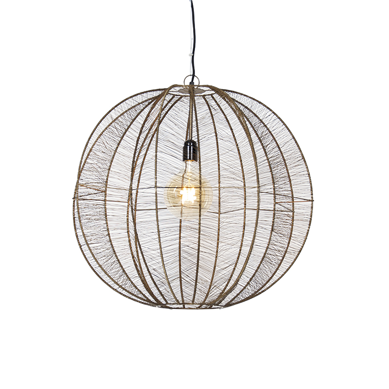 Industrial hanging lamp bronze with black 60 cm - Dong