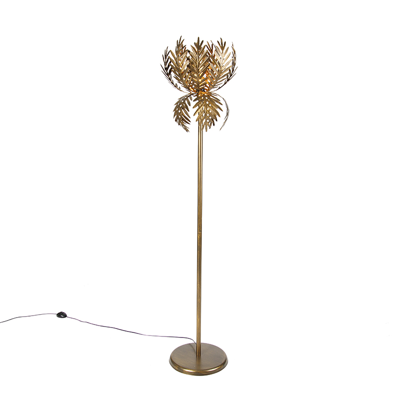 Vintage golvlampa guld – Botanica Simplo