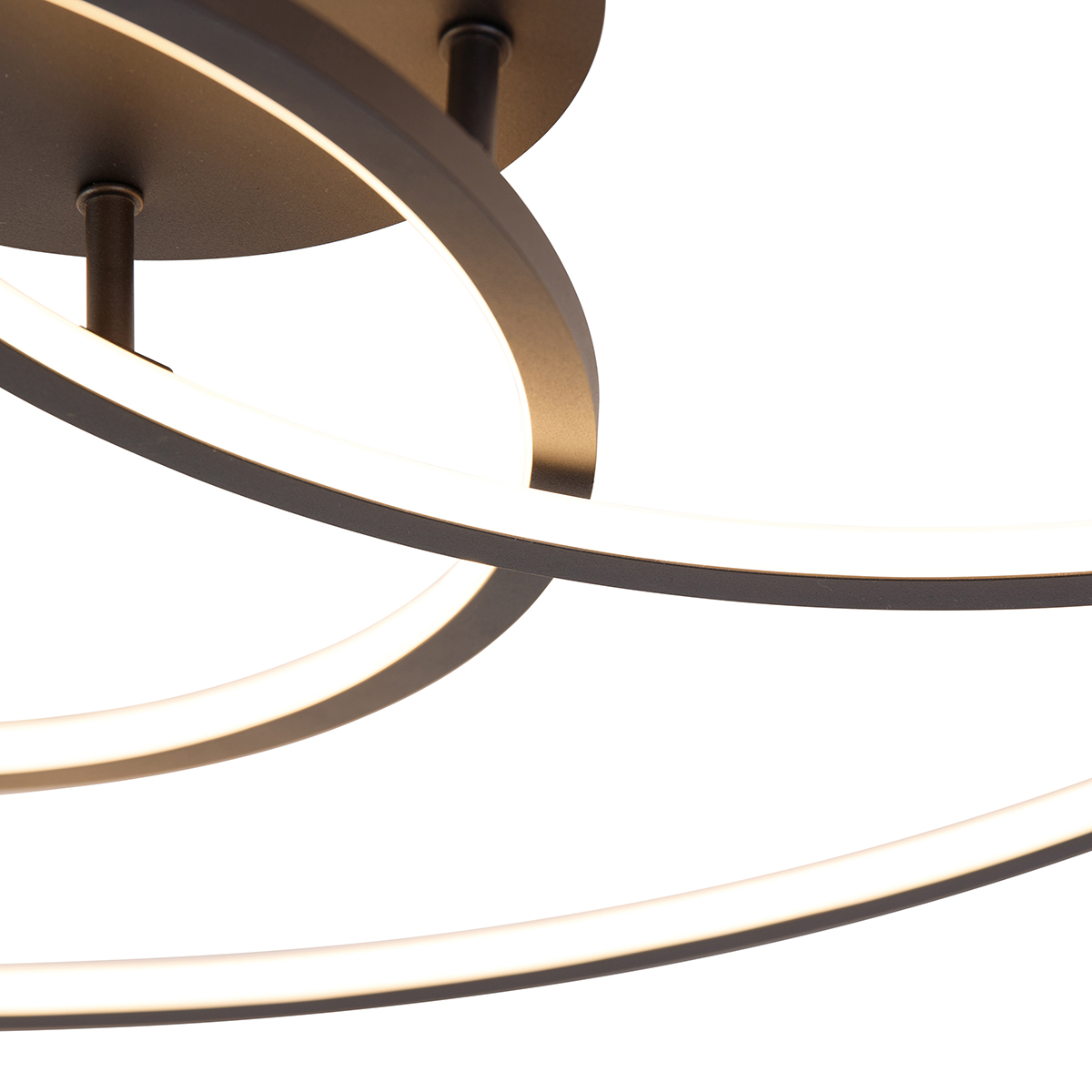 Plafón negro 78 cm con LED regulable en 3 pasos - Rowin