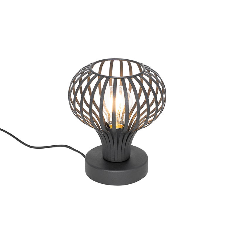 Levně Moderní stolní lampa černá - Sapphira