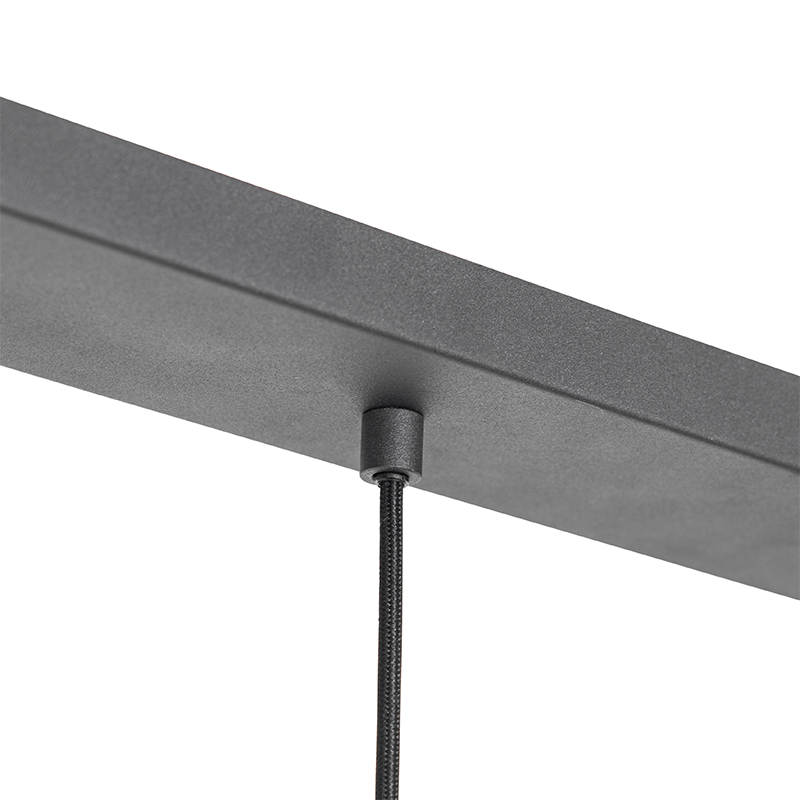 Suspension moderne noire 4 lumières - Saffira