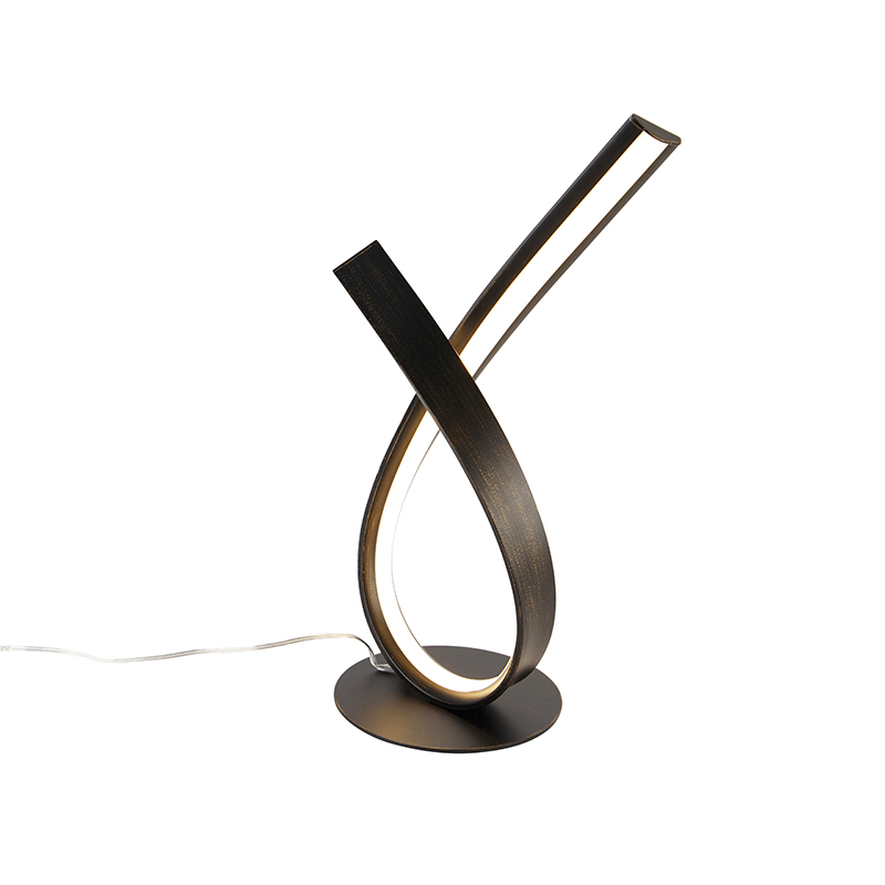 Design bordslampa svart inkl LED och dimmer - Belinda