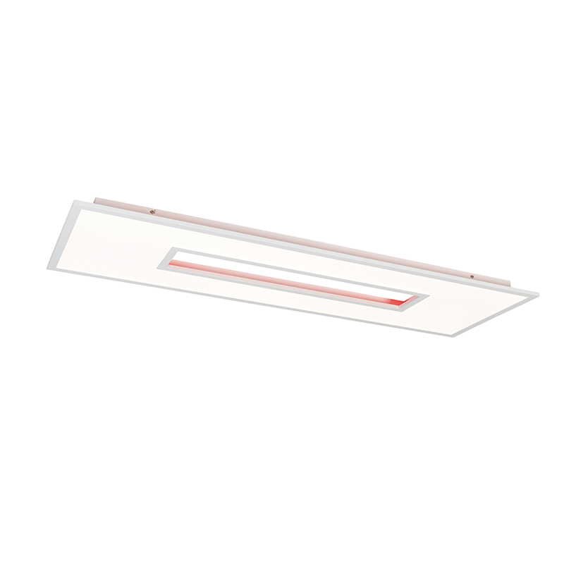 Moderné stropné svietidlo biele vrátane LED s diaľkovým ovládaním - Mila