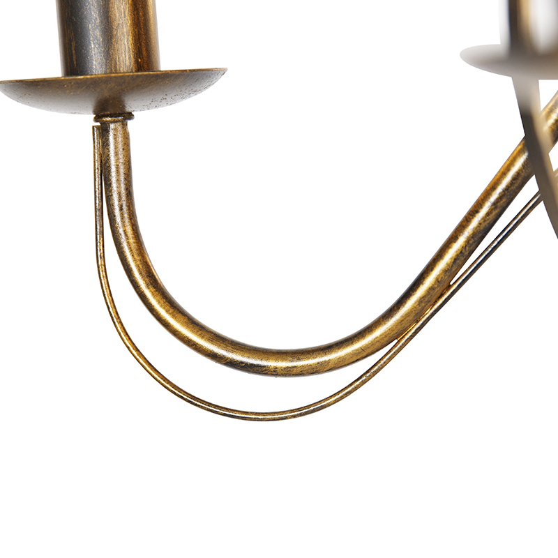 Candelabro clásico dorado antiguo 5-luces - Giuseppe