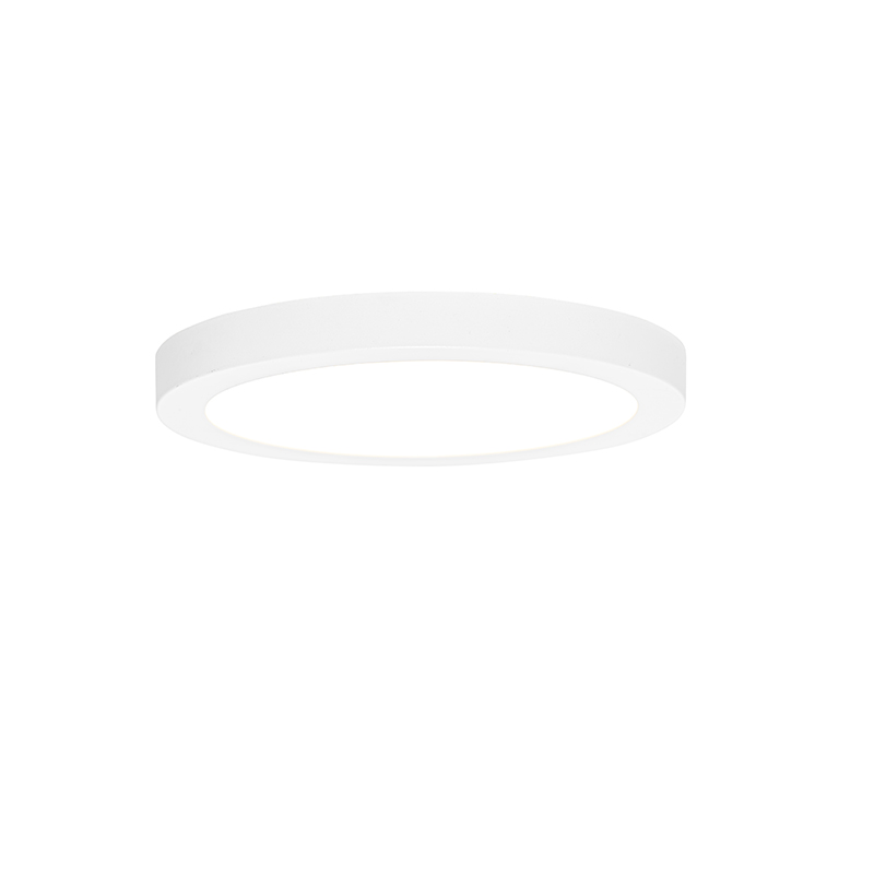 Einbau- oder Aufbaustrahler weiß 22 cm inkl. LED 3 Stufen dimmbar bis warm - Trans