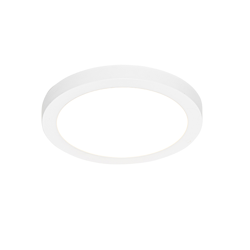 Einbau- oder Aufbaustrahler weiß 22 cm inkl. LED 3 Stufen dimmbar bis warm - Trans