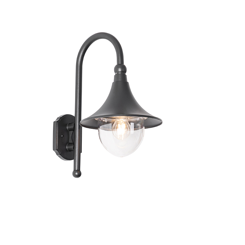 Classic outdoor wall lamp black IP44 - Daphne