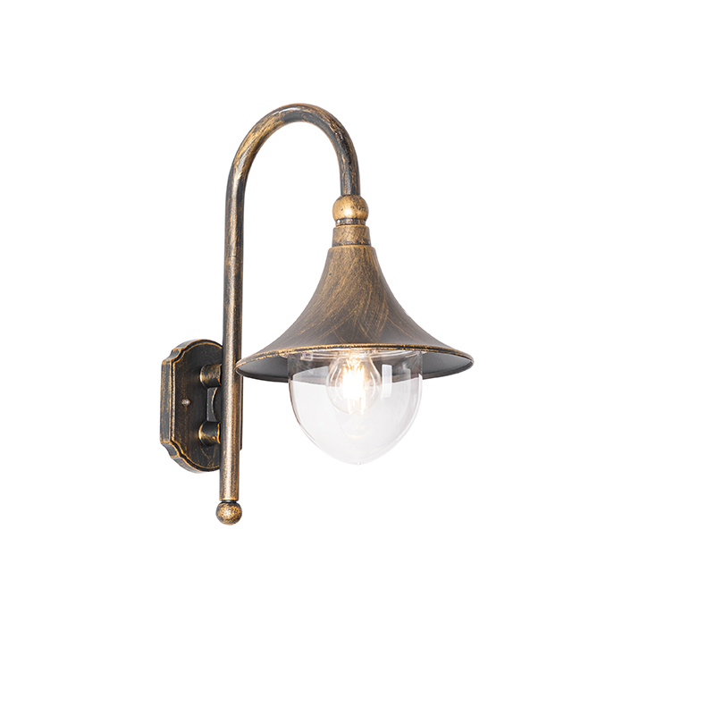 Classic outdoor wall lamp antique gold IP44 - Daphne