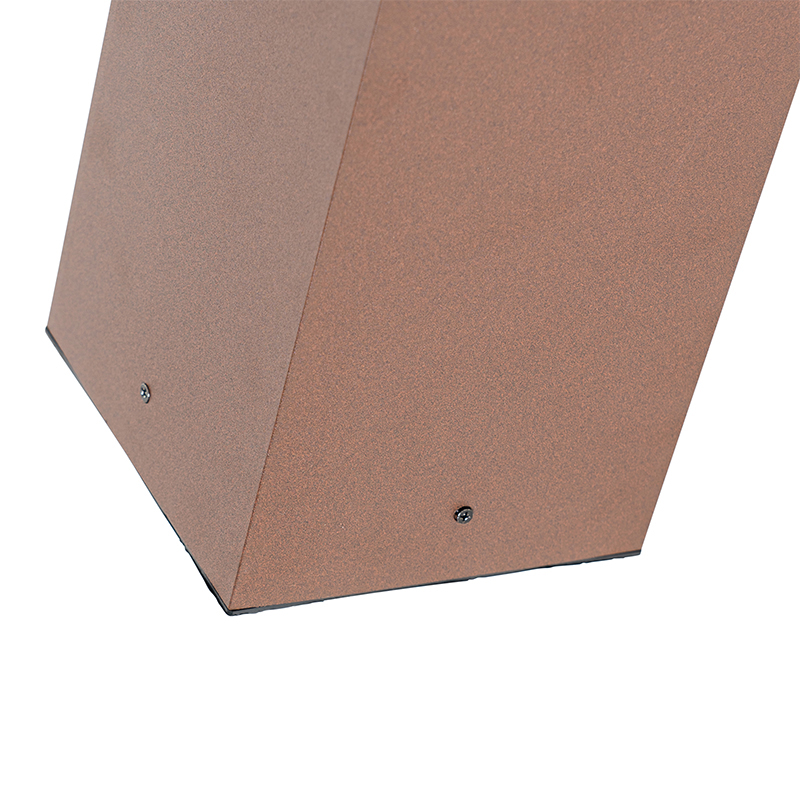 QAZQA Charlois - Lampe Sur Pied Extérieur Industriel - 1 Lumière - L 14 Cm - Brun Rouille - Rustique - Éclairage Extérieur 12 Lampe d'extérieur industrielle sur pied brun rouille 40 cm IP44 - Charlois