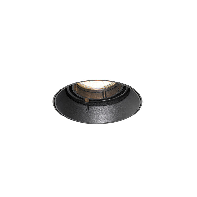 spot encastrable moderne noir gu10 rond sans bordure - oneon