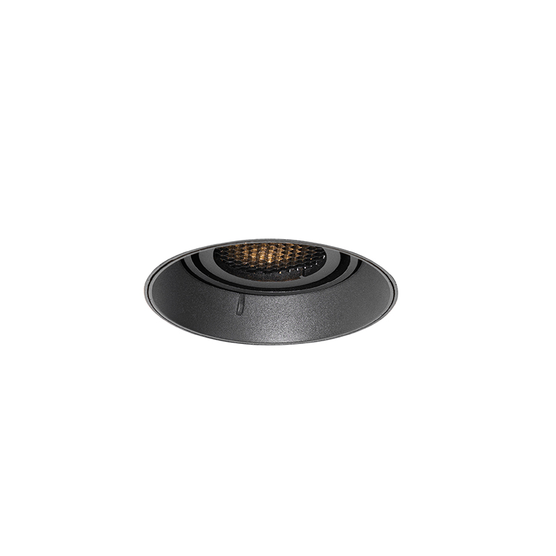 spot encastrable moderne noir gu10 rond sans bordure - oneon honey