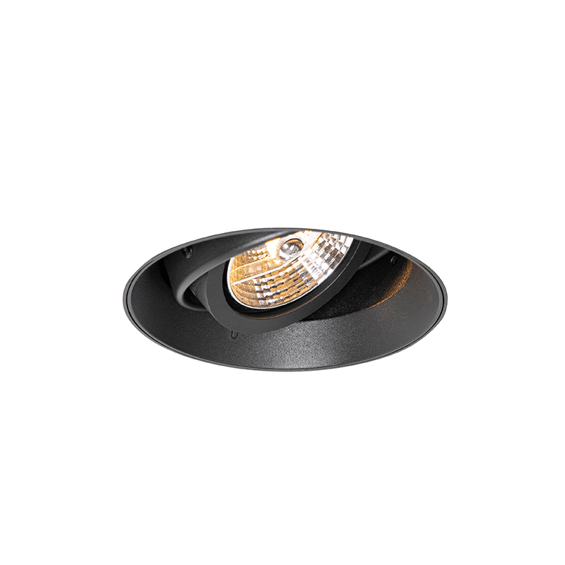 Levně Moderní zapuštěná bodová černá GU10 AR70 kruhová ozdoba - Oneon