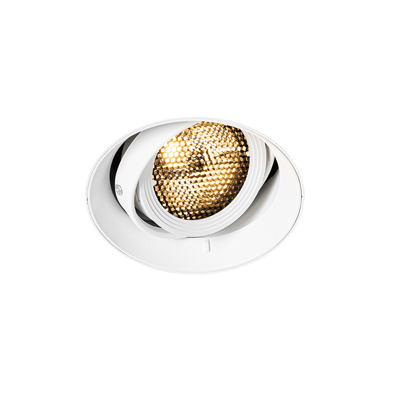 Modern Recessed Spotlight White GU10 AR70 Round Trimless - Oneon Honey