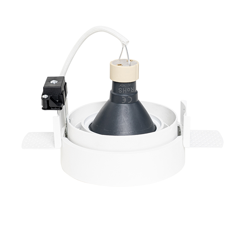 Modern Recessed Spotlight White GU10 AR70 Round Trimless - Oneon Honey