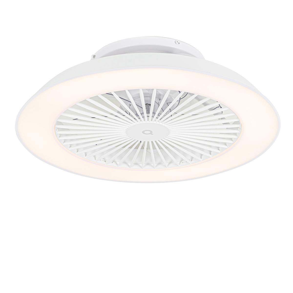Image of Ventilatore da soffitto intelligente bianco con LED con telecomando - Deniz