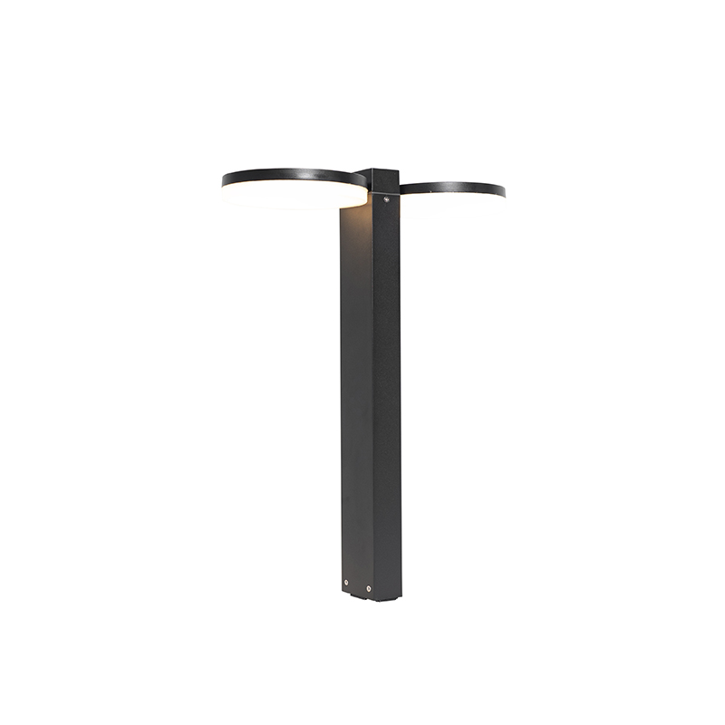 Lampă de exterior pe picioare neagră 50 cm cu LED 2 lumini IP44 - Esmee