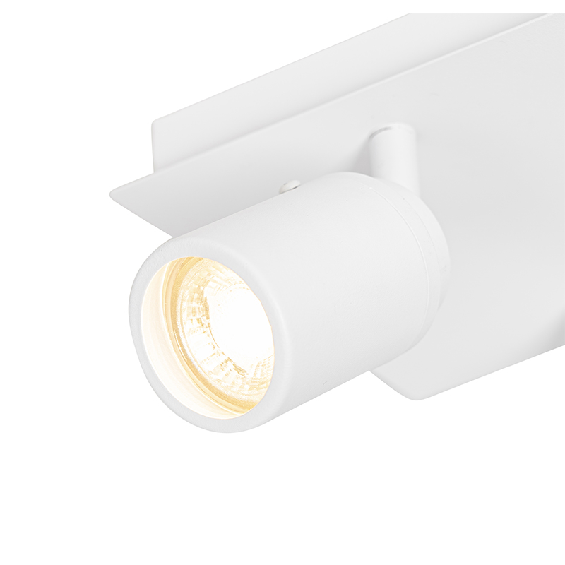 spot de salle de bain moderne carré blanc 2 lumières ip44 - ducha