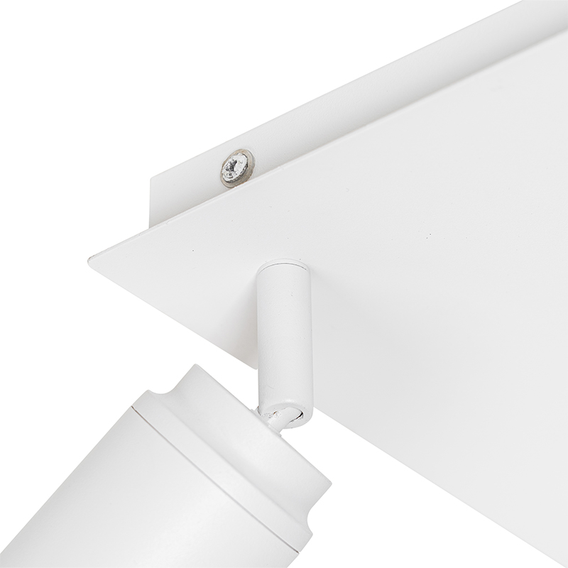 spot de salle de bain moderne carré blanc 3 lumières ip44 - ducha