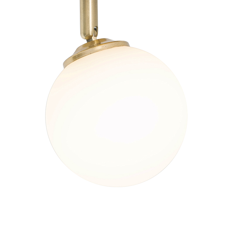 Foco moderno dorado con cristal opalino con interruptor - Athens