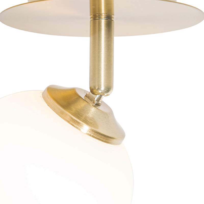 Foco moderno dorado con cristal opalino con interruptor - Athens