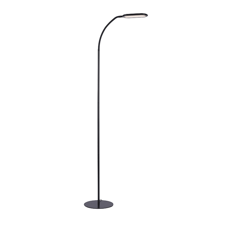 E-shop Moderná stojaca lampa čierna stmievateľná vrátane LED - Kiril