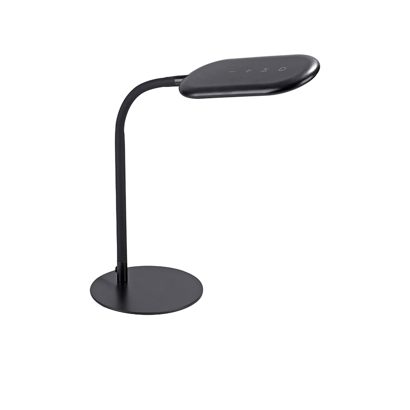 Levně Moderní stolní lampa černá stmívatelná včetně LED - Kiril