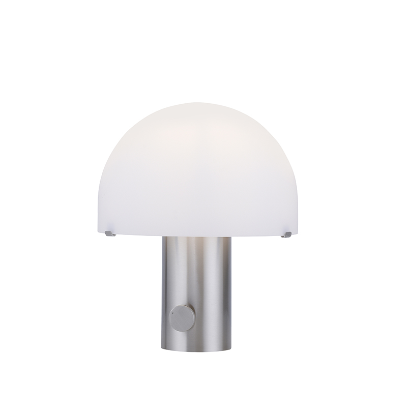 Design bordslampa stål med vit och dimmer - Gomba