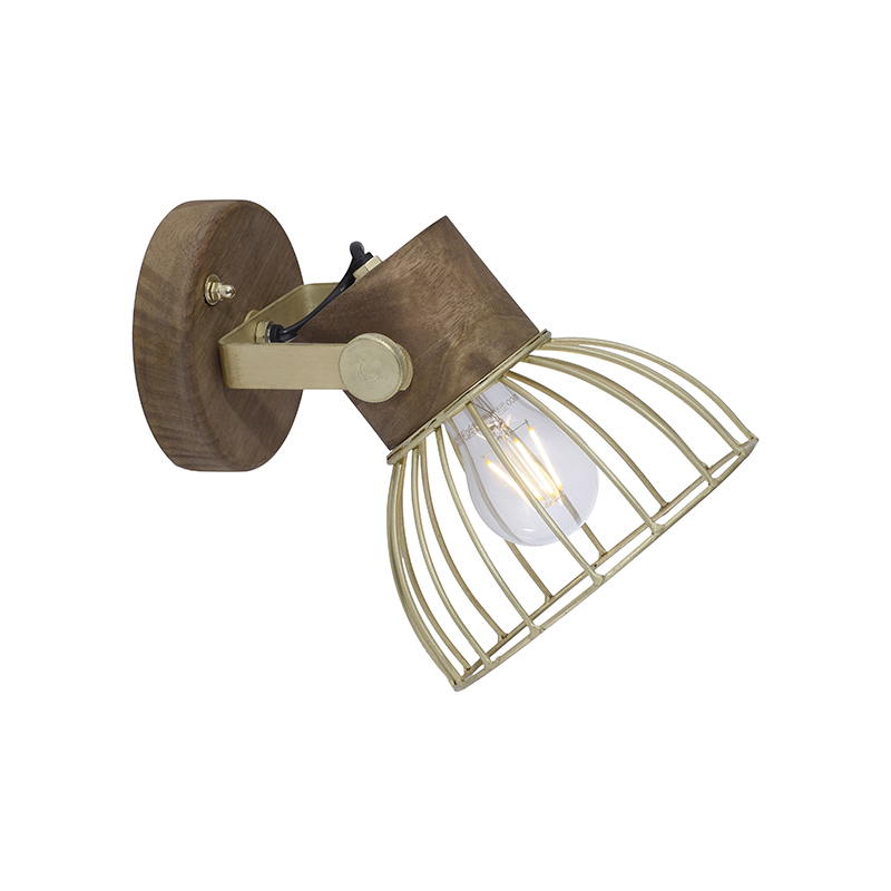 Priemyselné bodové svietidlo mosadz - Shanti