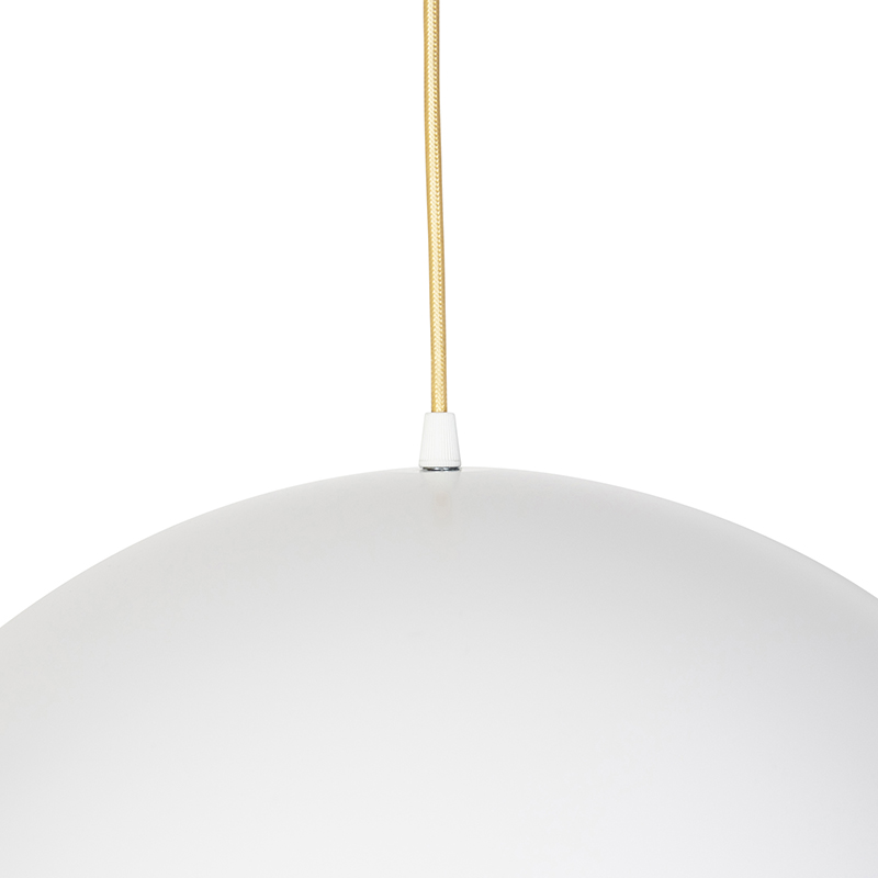 suspension industrielle blanche/or 50 cm - magna eco