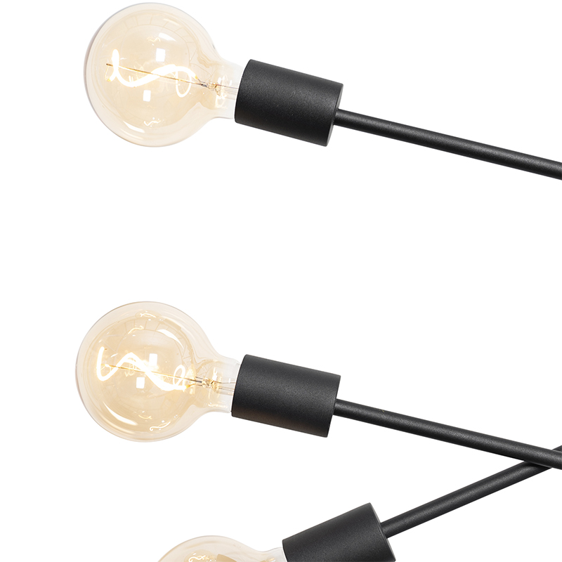 suspension moderne noire 80 cm 6 lumières - sydney