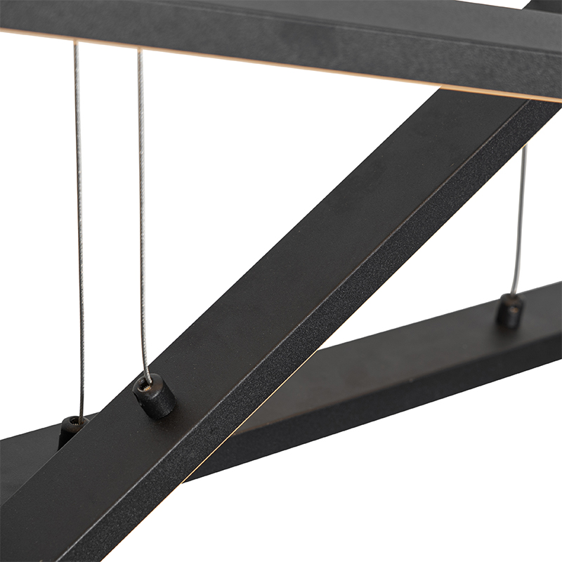 lampe suspendue noire avec led dimmable en 3 étapes 6 lumières - jolanta