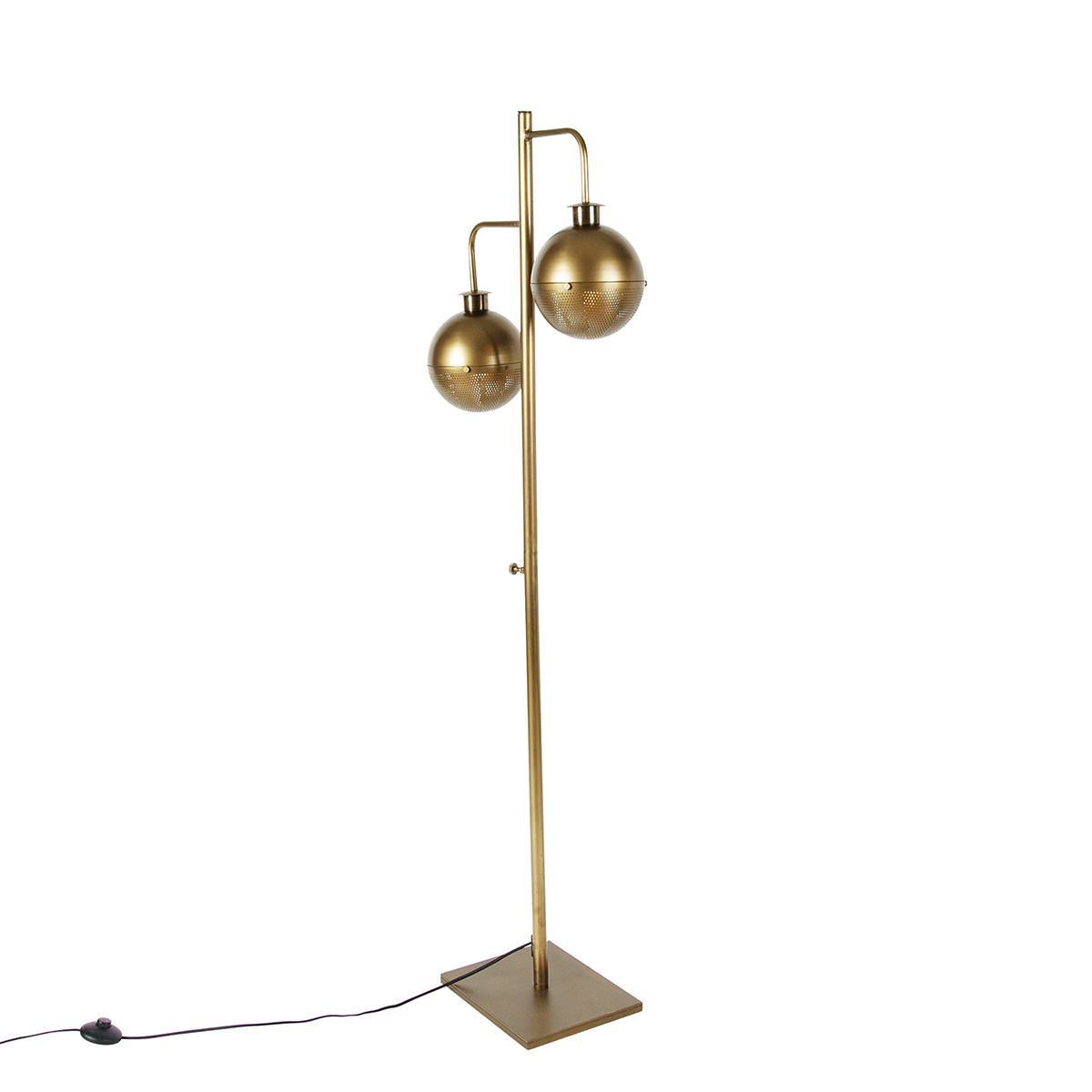 Ipari állólámpa bronz 2 lámpás - Haicha