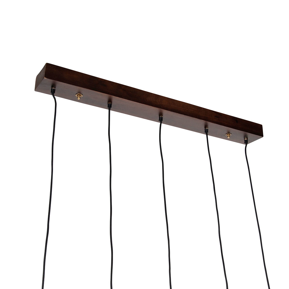 Industrial Hanging Lamp Bronze with Wood 5 Lights - Haicha