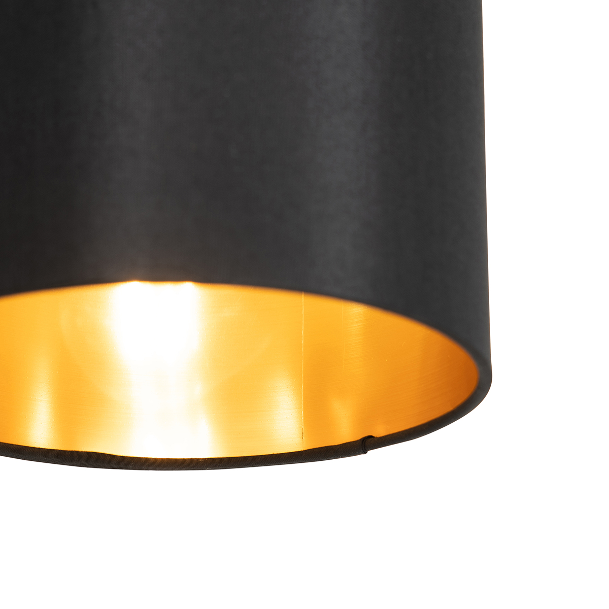 lampe de table moderne noire avec intérieur doré - lofty