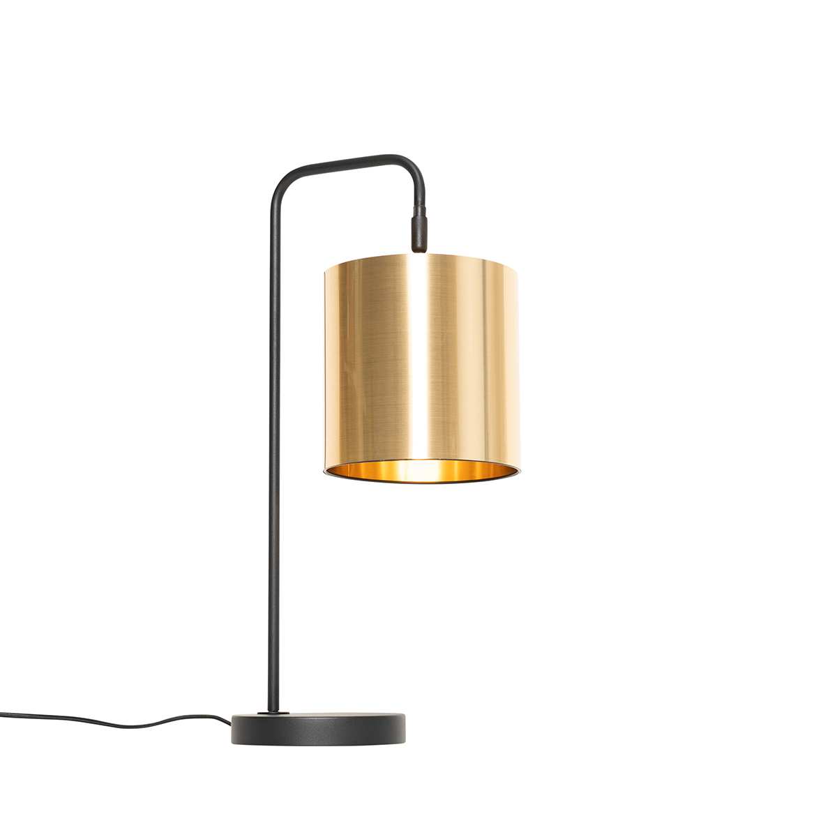 Modern table lamp black with gold - Lofty