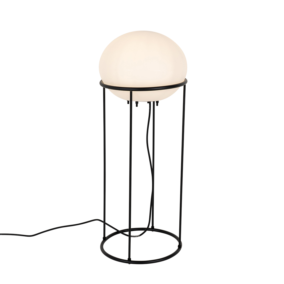 Levně Designová venkovní stojací lampa černá - Jannie