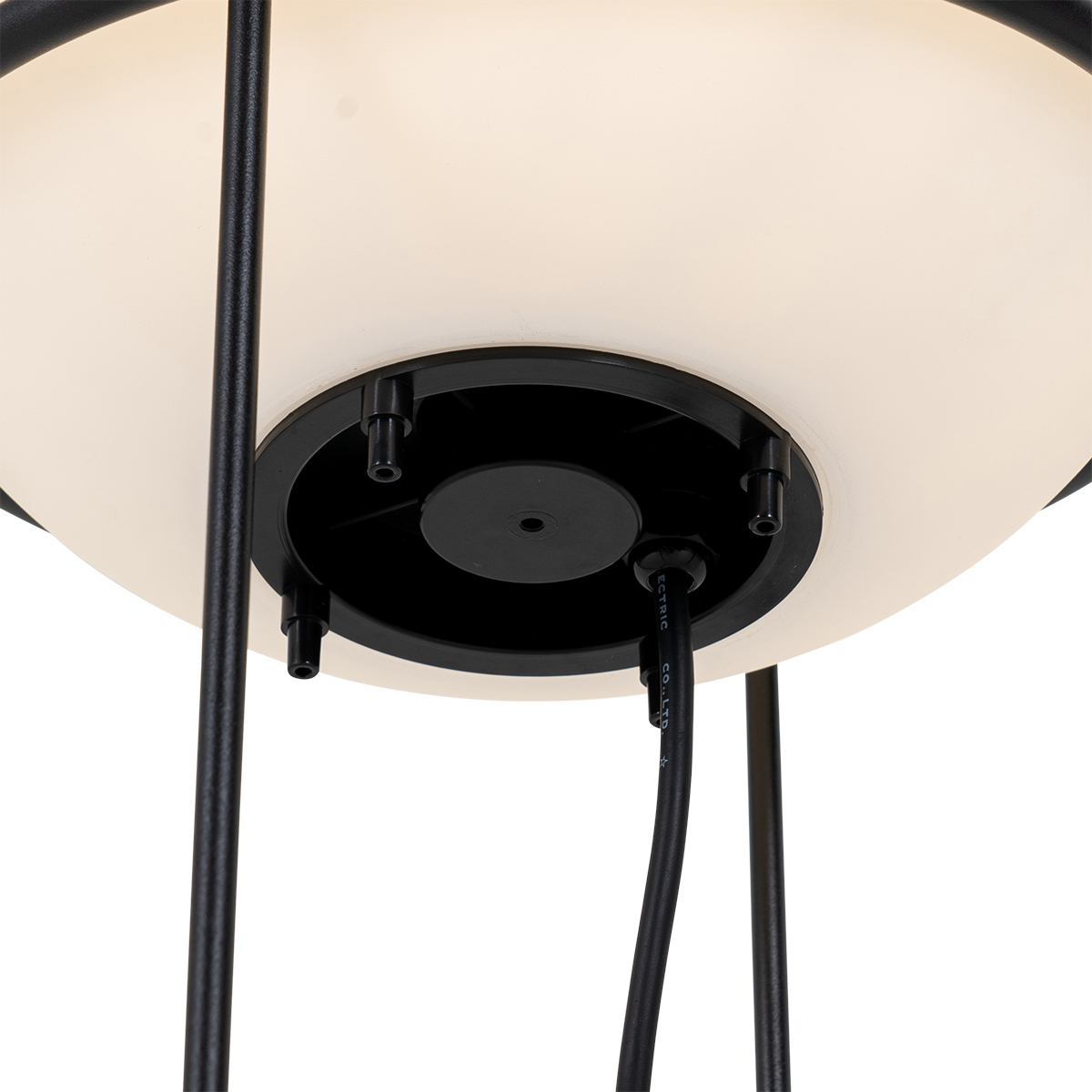 lampadaire d'extérieur design noir - jannie