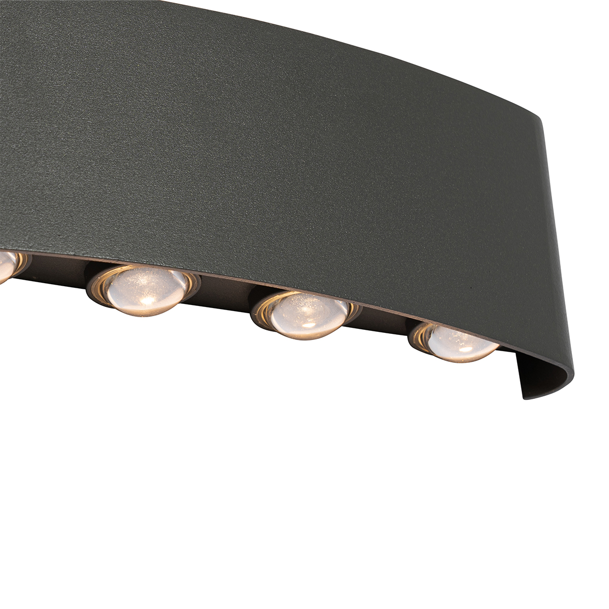 Applique murale d'extérieur gris foncé avec LED 10 lumières IP54 - Silly