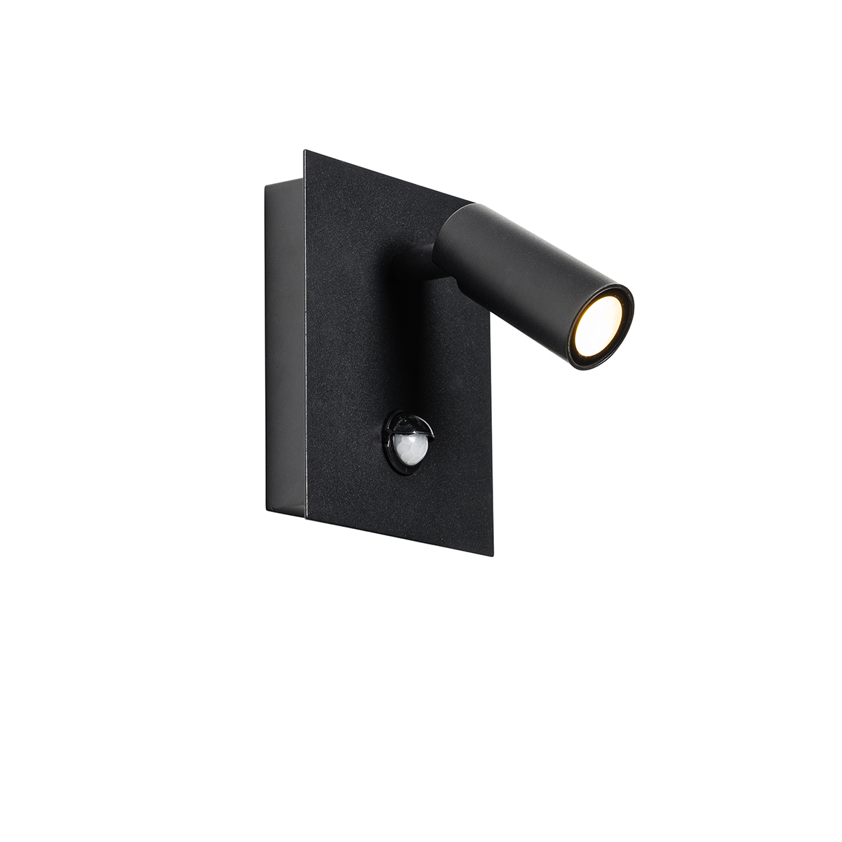 Utomhusvägglampa svart inkl LED IP54 rörelsesensor – Simon