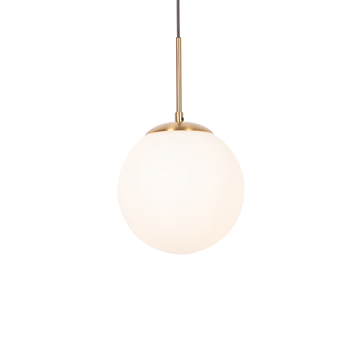 Závesné svietidlo v štýle Art Deco zlaté s opálovým sklom - Flore