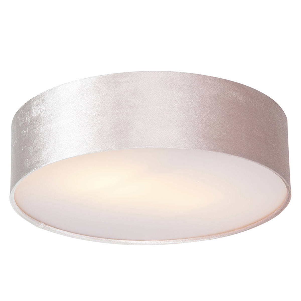 Ceiling lamp pink 40 cm with golden inside - Drum