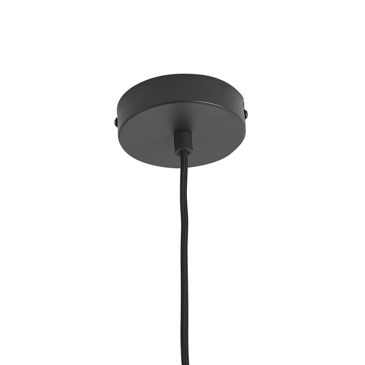 Art-Deco-Hängelampe schwarz mit Rauchglas - Wallace