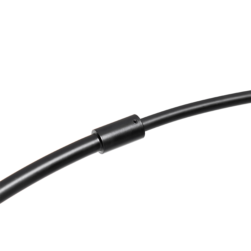 lampe à arc noir avec or avec verre fumé - zuzanna