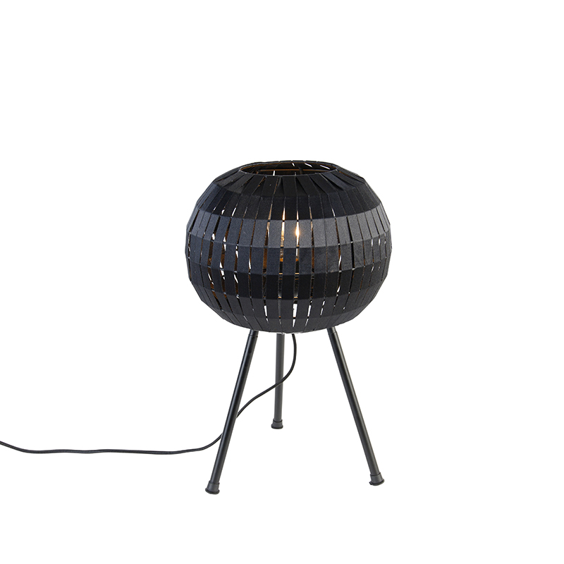 Moderný statív stolnej lampy čierny - Zoë